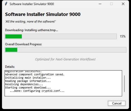 Screenshot of Software Installer Simulator